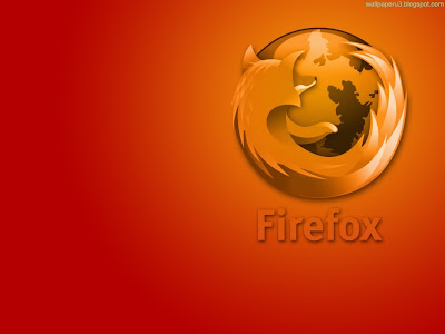 Firefox Orange Background Standard Resolution Wallpaper