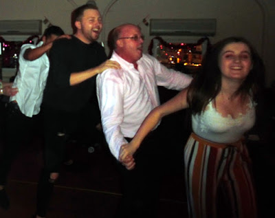 Picture Two; Enjoying the New Year's Eve party at the Exchange Bar in Brigg on December 31, 2018 - see Nigel Fisher's Brigg Blog