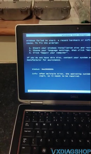 VXDIAG VCX SE 2TB HDD Windows Failed to Start 3