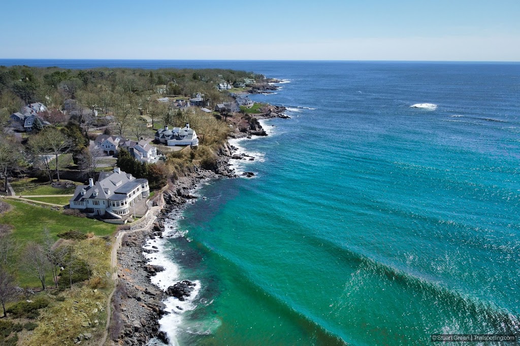 Views from above of the York coastline.