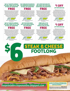 Free Printable Subway Coupons