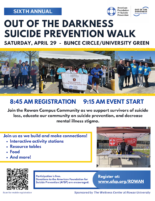 Campus 'Suicide Prevention' Walk - Rowan University 4/29/23