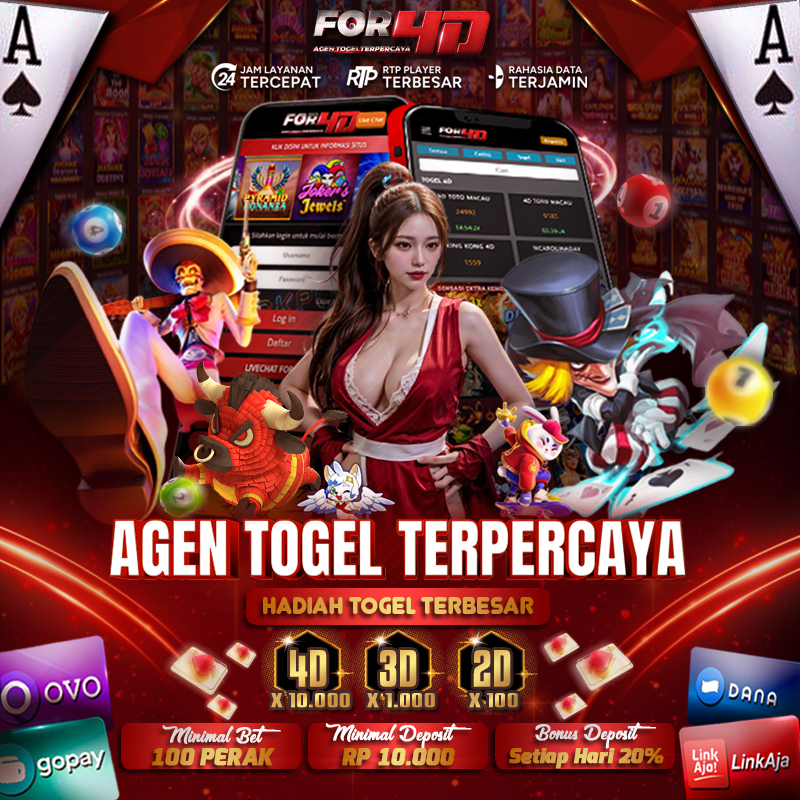 FOR4D : Daftar Agen Togel Online Terpercaya Minimal Depo 10 Ribu