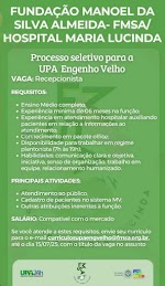 Vaga de Recepcionista em Jaboatão dos Guararapes/PE