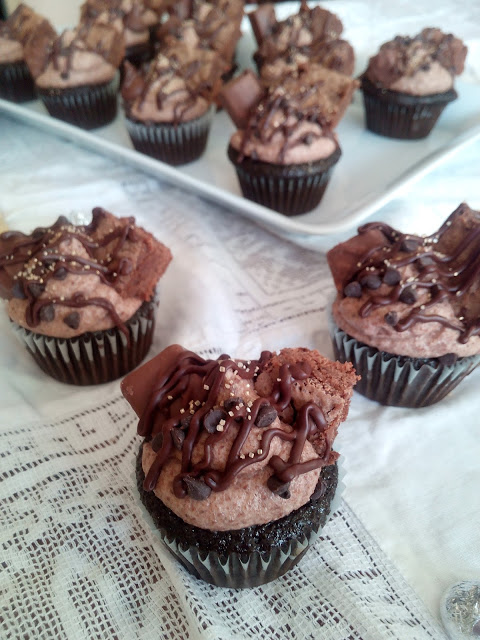 cupcakes de chocolate