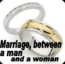 A statement against gay marriage