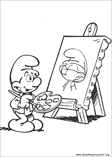 Desenhos dos Smurfs para colorir e pintar