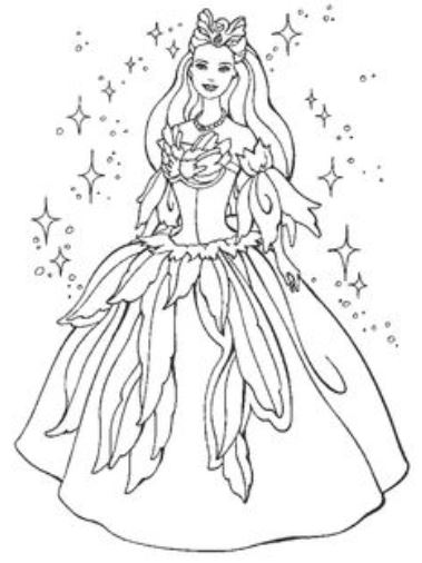 Gambar Mewarnai Baju Pesta Indah Gaun Putri Cantik Jelita 