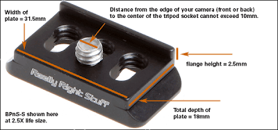 sony nex really right stuff rrs tripod plate