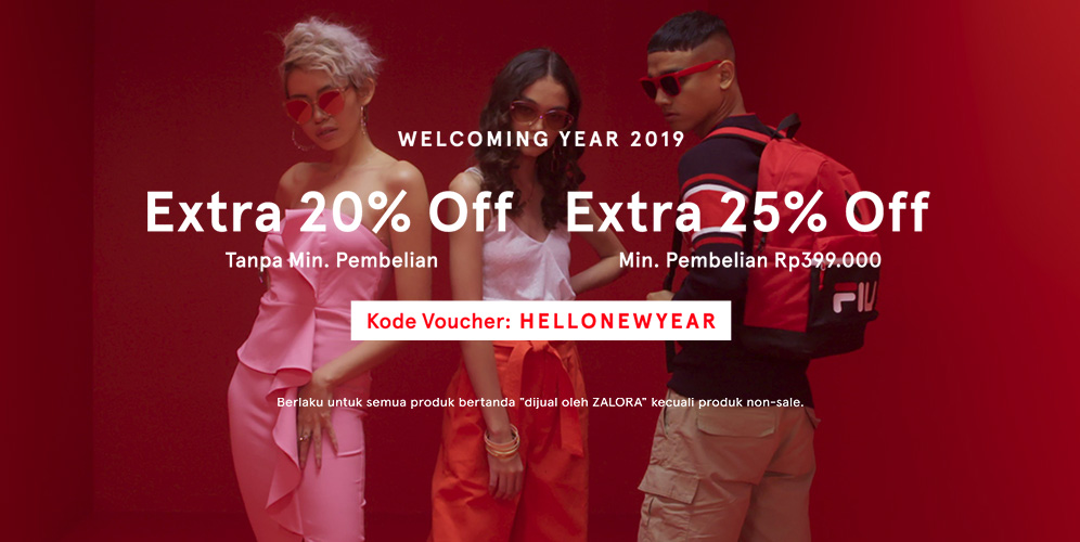 #Zalora - Promo Voucher Diskon 20% & Ekstra 25% di Selamat Tahun Baru 2019 