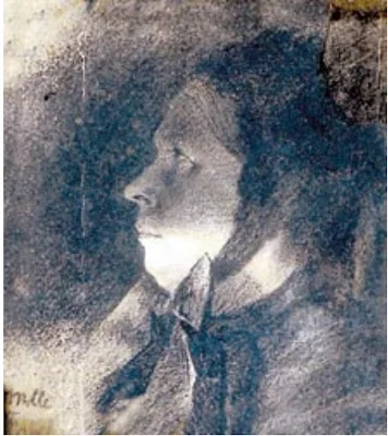 Retrato de Madame Fatet, París, Carboncillo sobre papel, 15 x 13 cms. 1886, Col. Aída Bonnelly