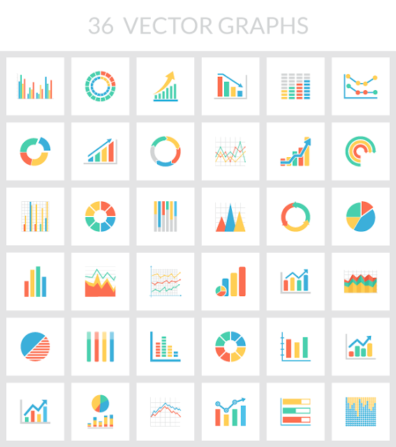 Download 36 Vector Graphs & Charts Bergaya Flat UI Gratis