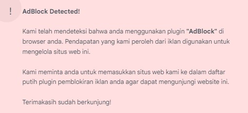 Cara Membuat Adblock Detected Auto Hide Content Post di Template Plus UI