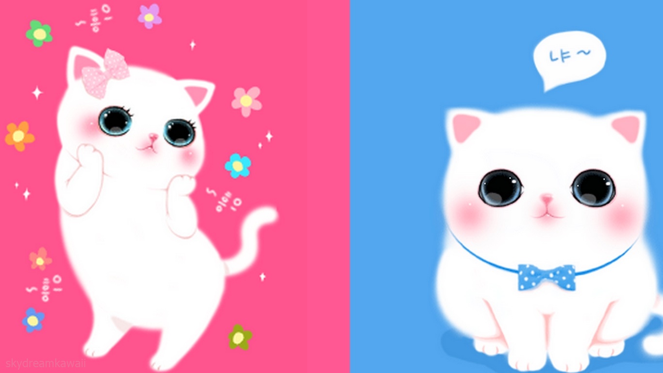 Gatitos kawaii fondos y iconos para tu pc