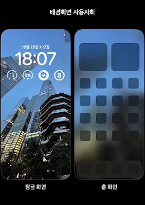 새로워진 잠김화면 홈화면 변경 UI
