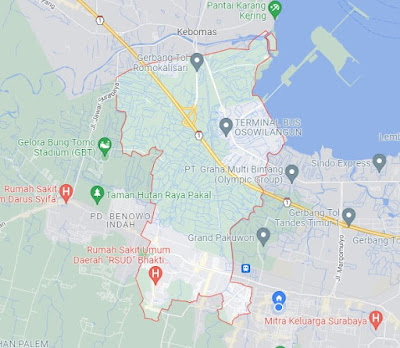 Daftar Kode Pos Kelurahan/Desa di Kecamatan Benowo, Kota Surabaya