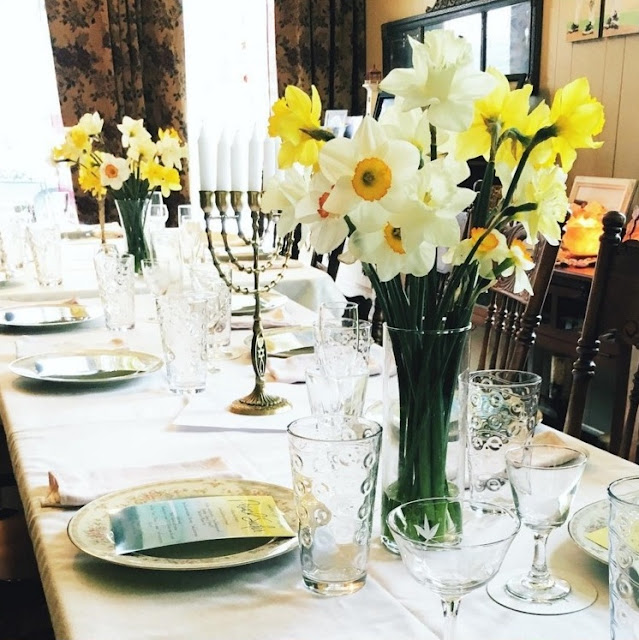 A Watercolor Daffodil Seder | Land of Honey