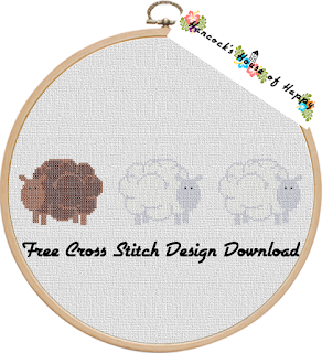 free sheep cross stitch sampler