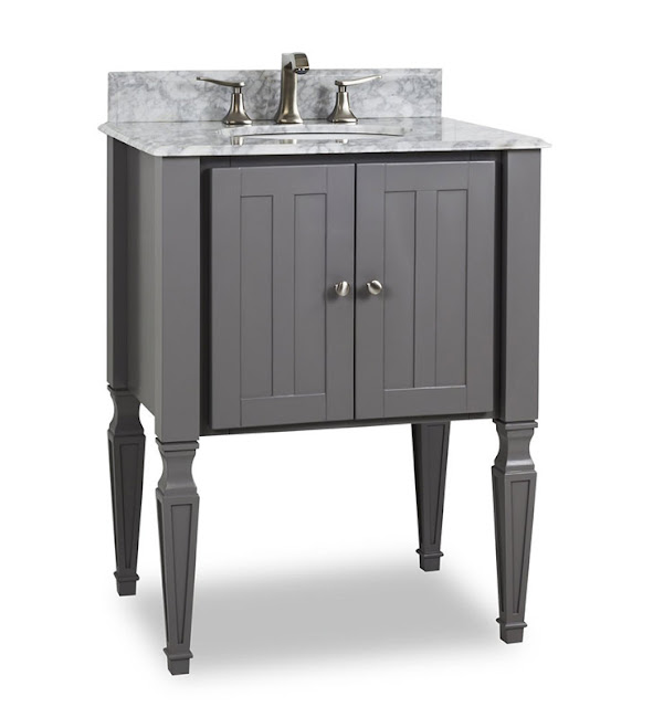 28 inch Vintage Bathroom Vanity Grey Finish