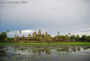 Angkor glowing in the late afternoon