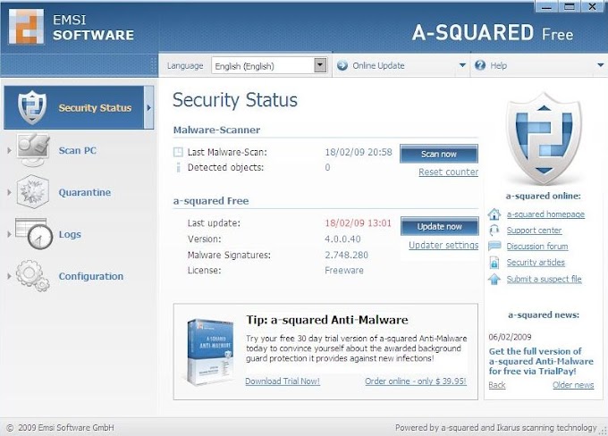 Anti Malware Gratis, a squared free