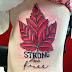 Canadian Flag Designs Tattoo for Hip