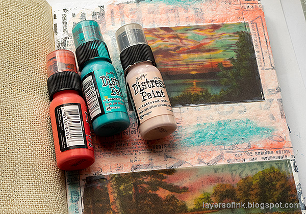 Layers of ink - Vellum Summer Art Journal Page Tutorial by Anna-Karin Evaldsson. Paint with acrylic paint.