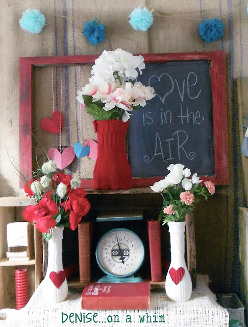 Sweater and Heart Vase Upcycle via http://deniseonawhim.blogspot.com