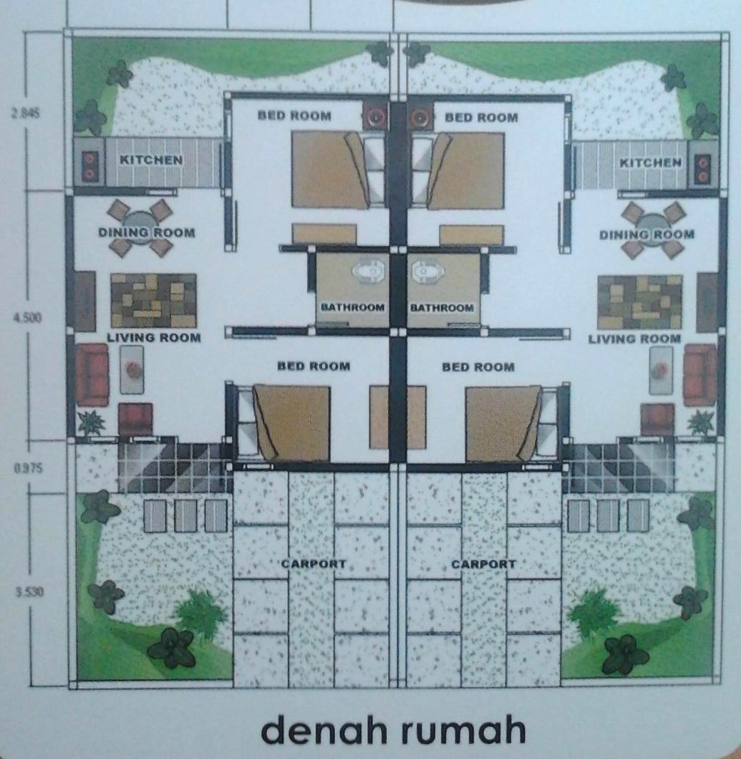 Terbaru: Denah Rumah Type 43 Tahun 2016  Rumah Minimalis 