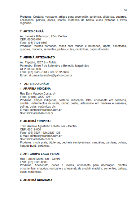 INVENTÁRIO DA OFERTA E INFRAESTRUTURA TURÍSTICA DE SANTARÉM – Pará – Amazônia – Brasil / ANO BASE 2013  -  I. INFRAESTRUTURA DE APOIO AO TURISMO