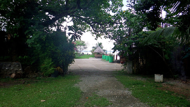 view of resort grounds from the parking lot at Wayang-wayang Beach Resort, Allen Northern Samar