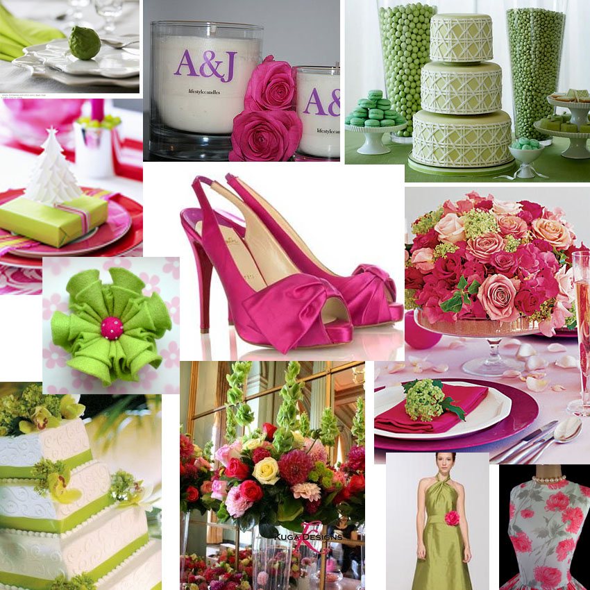 Styling Ideas To Match Our Lime Pink Damask Wedding Stationery
