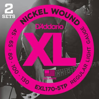 D'Addario 2-Pack Nickel Wound 5-String Strings