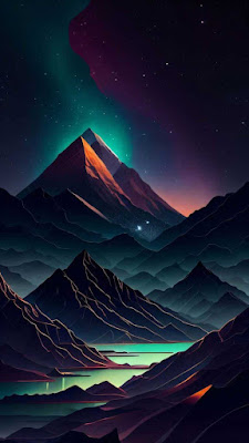 Night Mountains iPhone Wallpaper