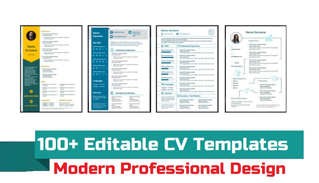 Modern Editable CV Templates