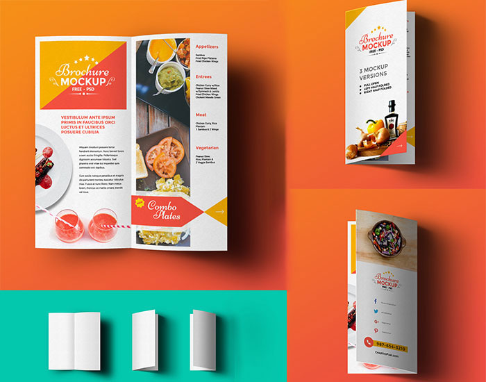 Free Bi-Fold Brochure Mockup