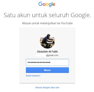 cara login ke akun youtube