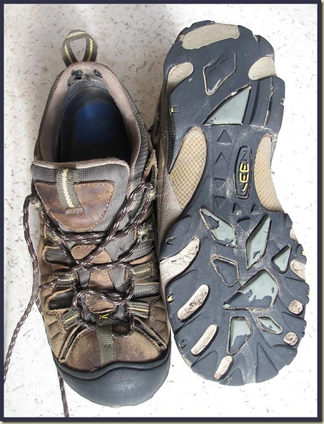 Keen Targhee 11 shoes after 1400km