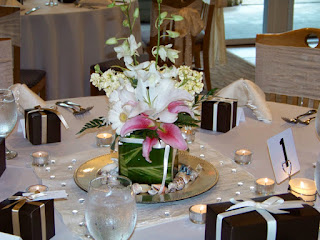 Wedding reception table decorations
