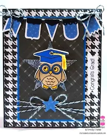 Sunny Studio Stamps: Woo Hoo Owl Graduation Card by Migdalia Rodriguez