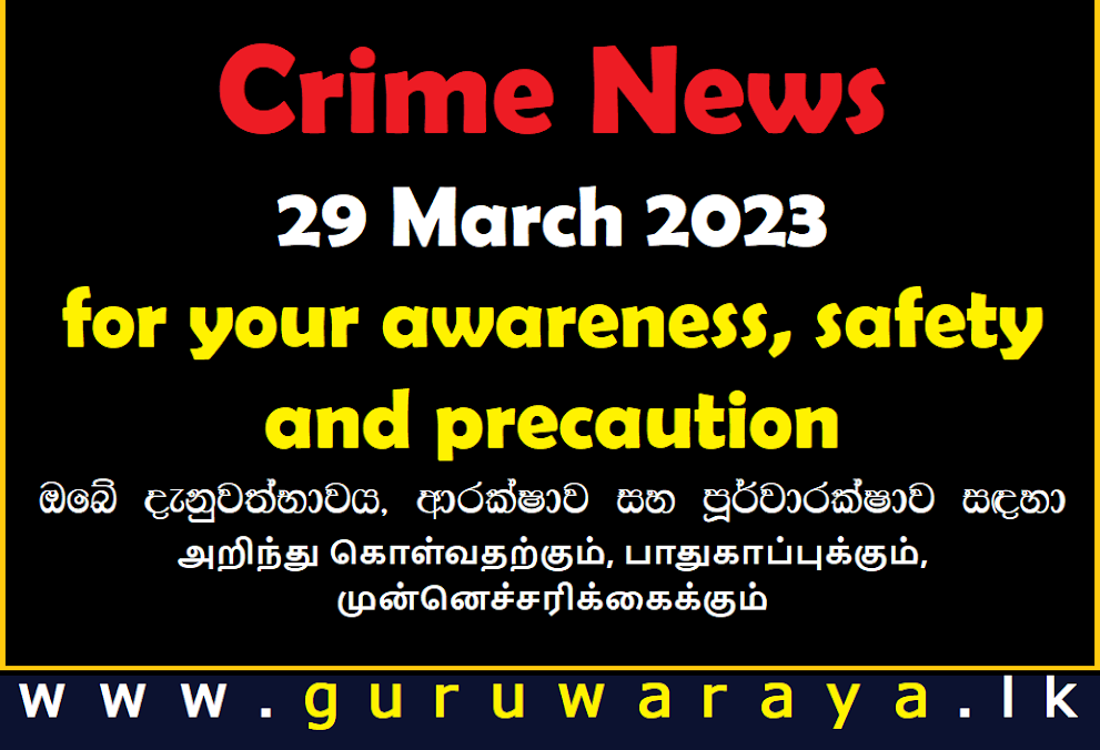 Crime Update (29 March 2023)