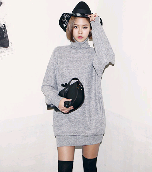 Brushed Knit Sweater Dress