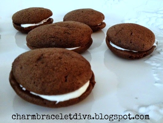 homemade whoopie pies cream filling chocolate cookies