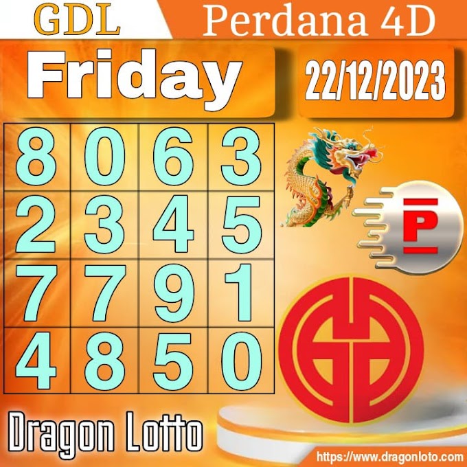 Dragon Lotto Forecast Chart GD Lotto and Perdana - Friday