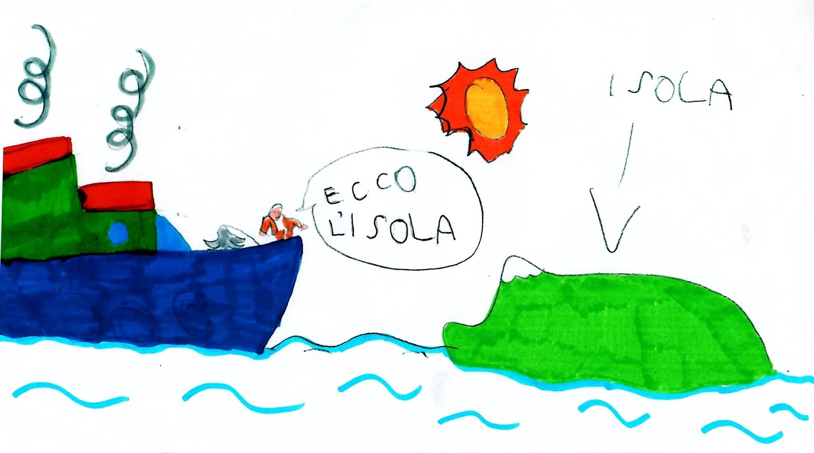 I tre arrivarono sull isola e s incamminarono su una strada nella foresta