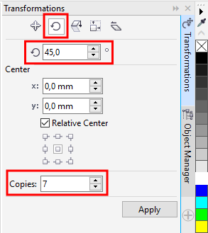 Cara menduplikat objek melingkar di coreldraw