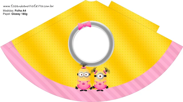 Minion Girls, Free Printable Hats.