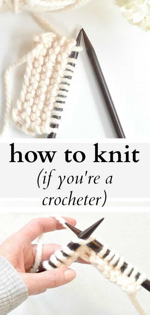 How to knit (if you crochet) - Tutorial