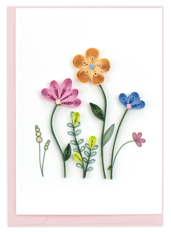 quilled floral greeting card