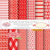 Papéis do Kit Digital Vermelho Floral 